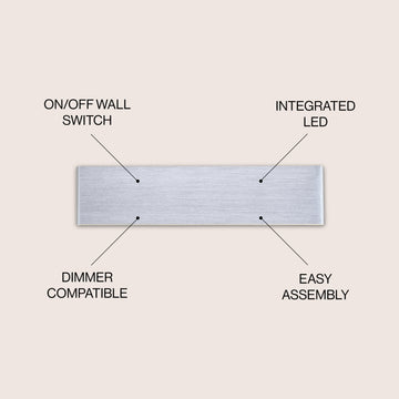 Ajax 20.25" Dimmable Integrated LED Metal Wall Sconce - JONATHAN Y
